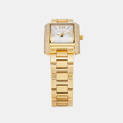 Emery Women Quartz White Dial Analog Stainless Steel Watch MK4837SET
