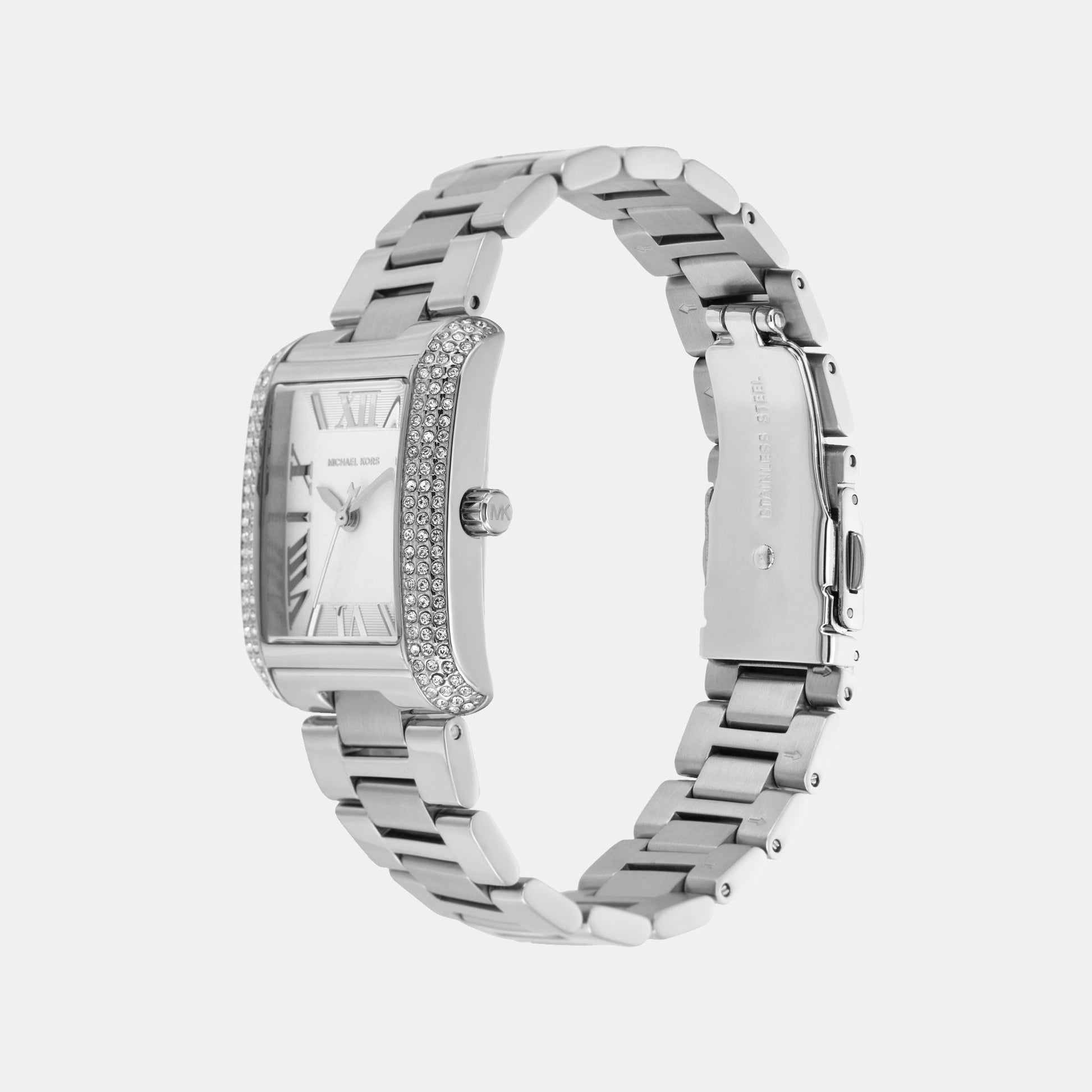 Emery Women Quartz White Dial Analog Stainless Steel Watch MK4839SET
