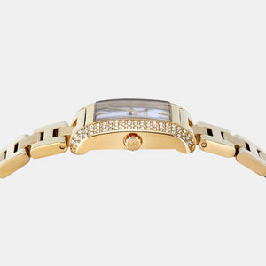 Emery Women Quartz White Mother Of Pearl Dial Analog Stainless Steel Watch MK4867