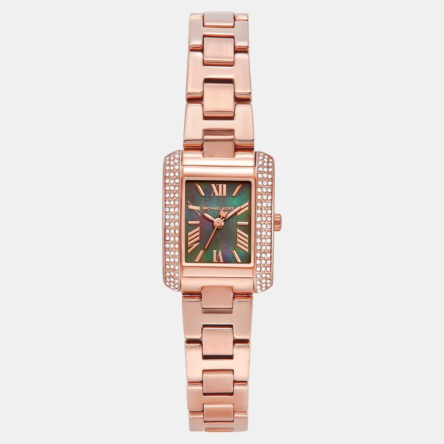 Emery Women Quartz Multi-Colour Dial Analog Stainless Steel Watch MK4868