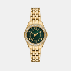 Harlowe Women Quartz Green Dial Analog Stainless Steel Watch MK4870
