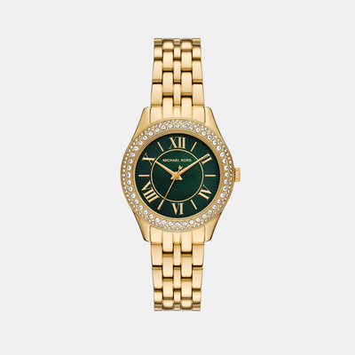 Harlowe Women Quartz Green Dial Analog Stainless Steel Watch MK4870