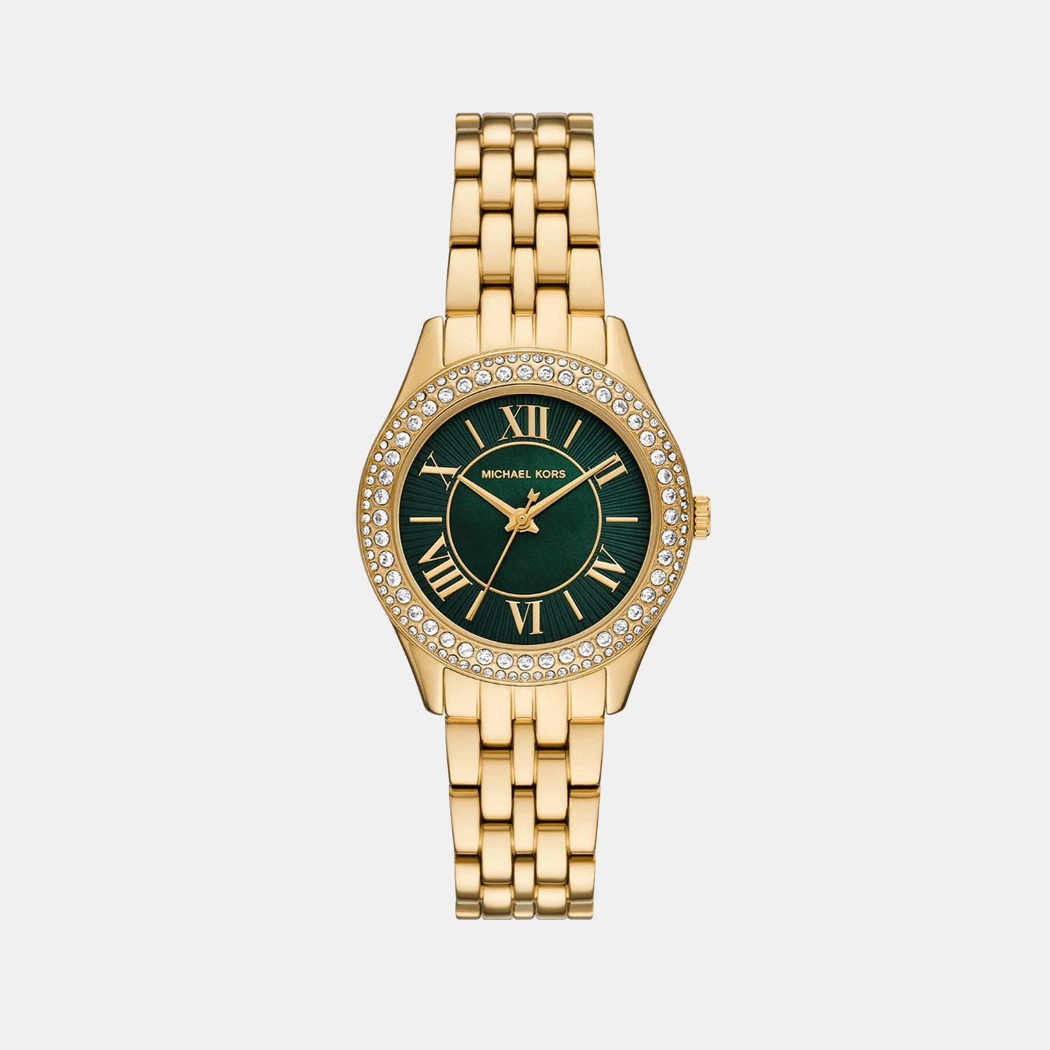 Harlowe Women Quartz Green Dial Analog Stainless Steel Watch MK4870