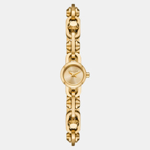 Astor Women Quartz Gold Dial Analog Stainless Steel Watch MK4871