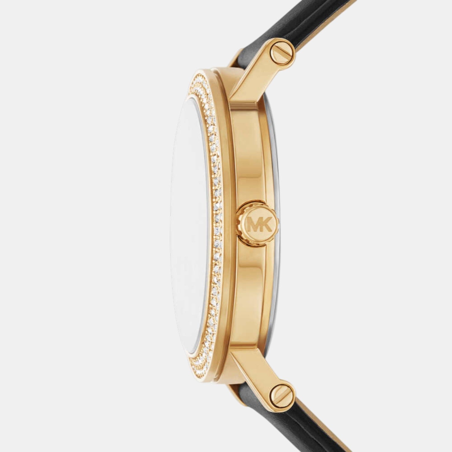 Corey Women Quartz Black Dial Analog Leather Watch MK4896