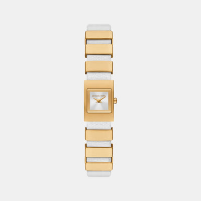 Darrington Women Quartz White Dial Analog Leather Watch MK4899