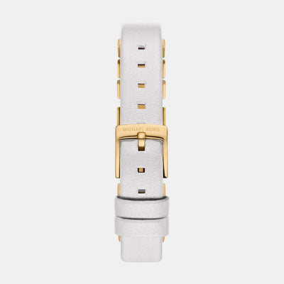 Darrington Women Quartz White Dial Analog Leather Watch MK4899