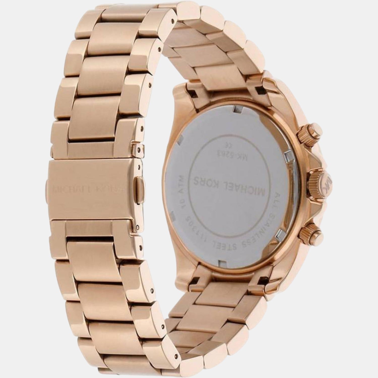 Blair Women Quartz Rose Gold Dial Chronograph Stainless Steel Watch MK5263
