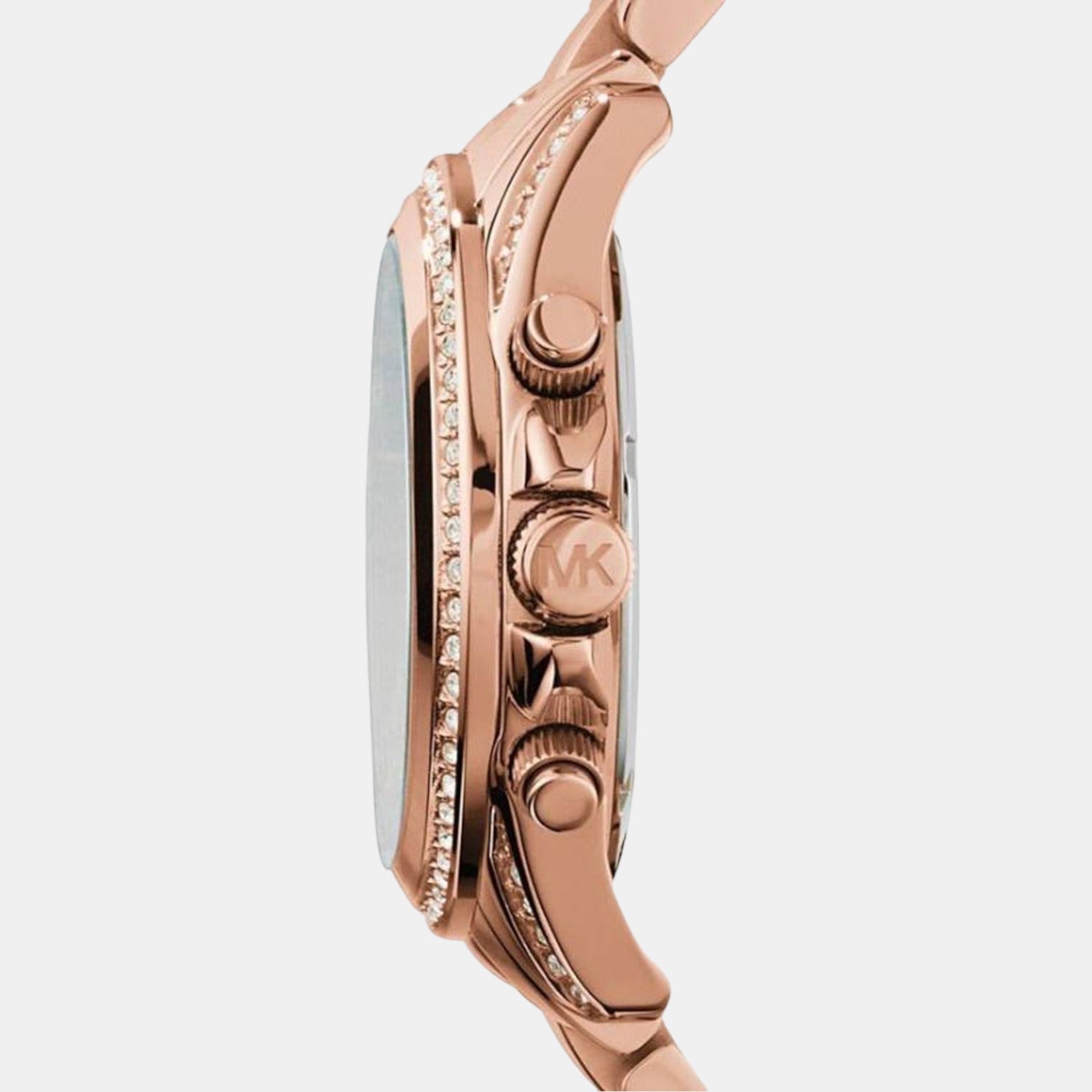 Blair Women Quartz Rose Gold Dial Chronograph Stainless Steel Watch MK5263