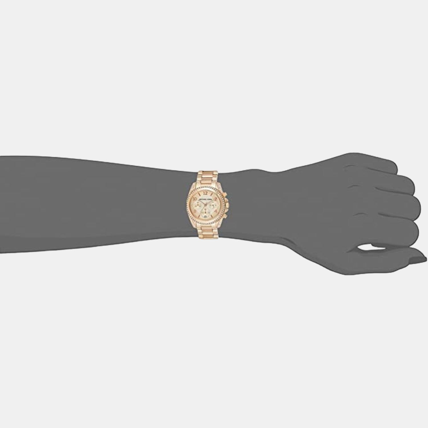 Blair Women Quartz Rose Gold Dial Chronograph Stainless Steel Watch MK5263