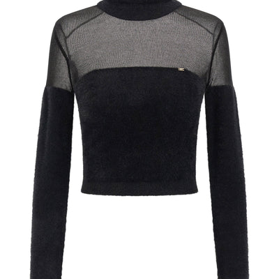 Elisabetta Franchi Brushed Insert Turtleneck Sweater