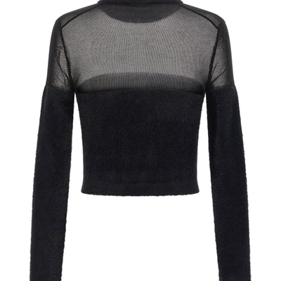 Elisabetta Franchi Brushed Insert Turtleneck Sweater