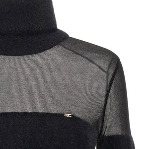 Elisabetta Franchi Brushed Insert Turtleneck Sweater