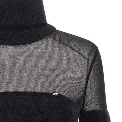 Elisabetta Franchi Brushed Insert Turtleneck Sweater
