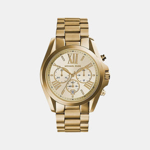 Bradshaw Women Quartz Gold Dial Chronograph Stainless Steel Watch MK5605
