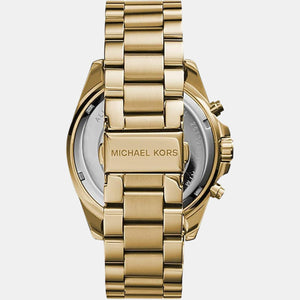 Bradshaw Women Quartz Gold Dial Chronograph Stainless Steel Watch MK5605