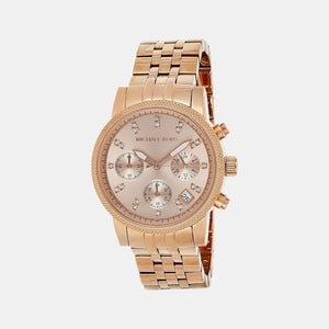 Bryant Women Quartz Rose Gold Dial Chronograph Stainless Steel Watch MK6077
