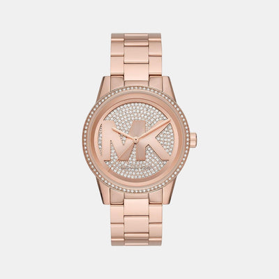 Bryant Women Quartz Rose Gold Dial Analog Stainless Steel Watch MK6863