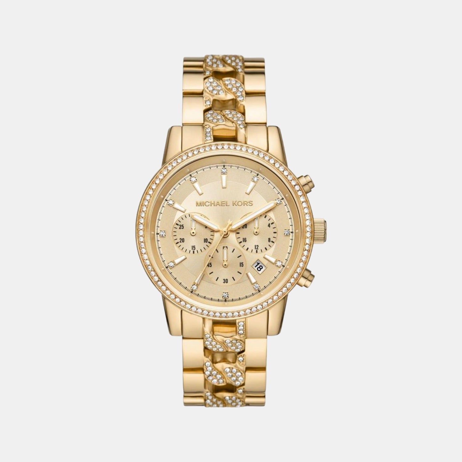 Bryant Women Quartz Gold Dial Chronograph Stainless Steel Watch MK6937