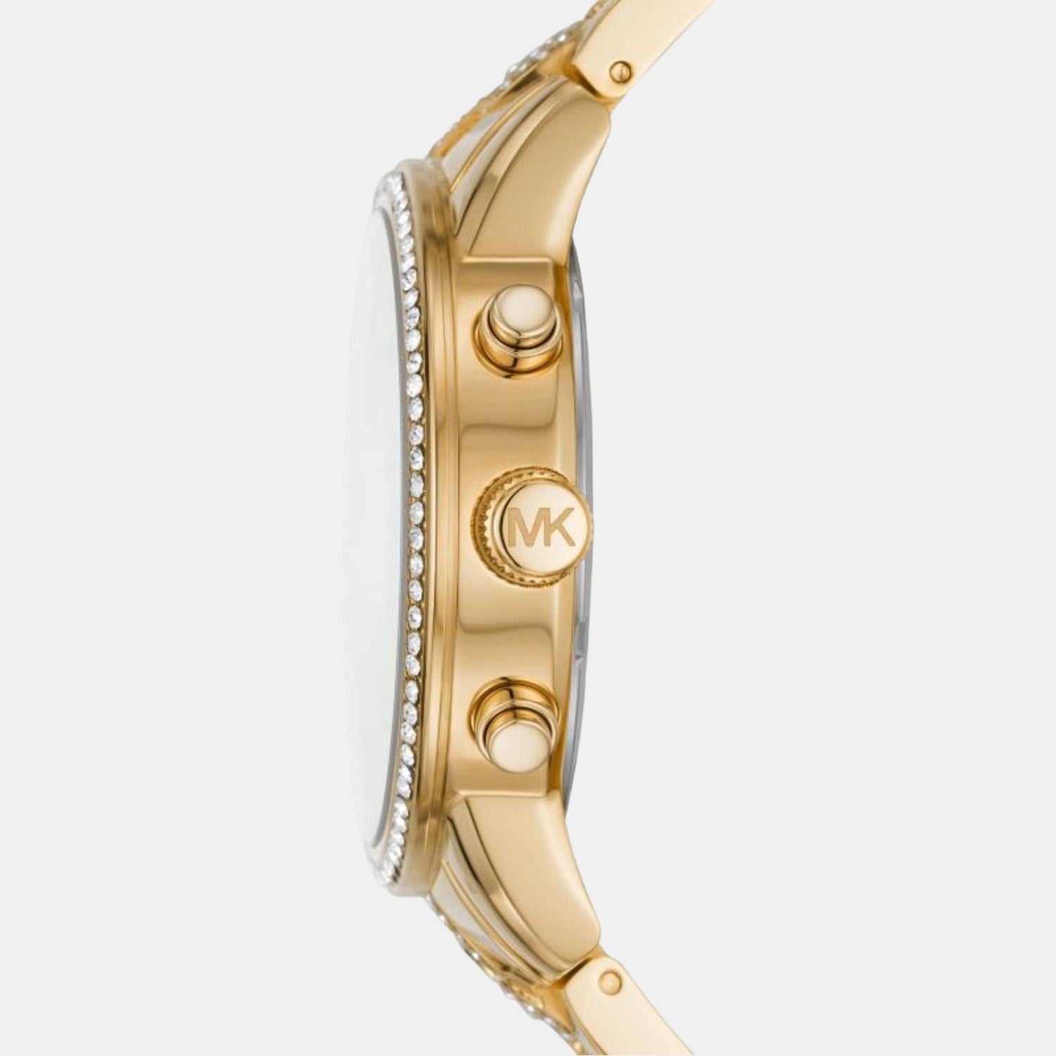 Bryant Women Quartz Gold Dial Chronograph Stainless Steel Watch MK6937