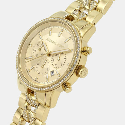 Bryant Women Quartz Gold Dial Chronograph Stainless Steel Watch MK6937