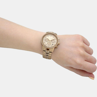 Bryant Women Quartz Gold Dial Chronograph Stainless Steel Watch MK6937
