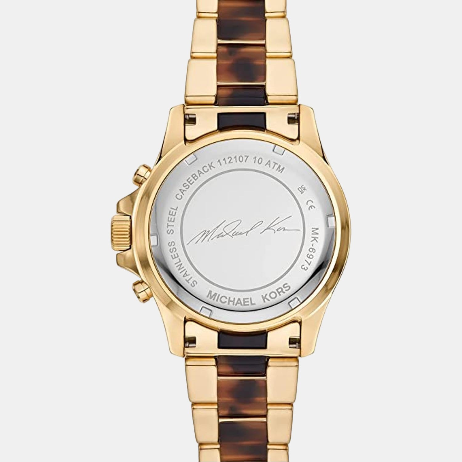 Everest Women Quartz Brown Dial Chronograph Stainless Steel Watch MK6973