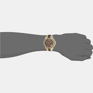 Everest Women Quartz Brown Dial Chronograph Stainless Steel Watch MK6973