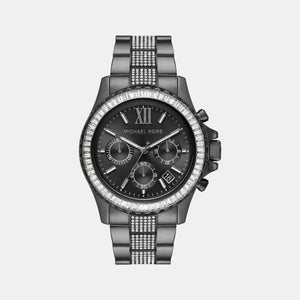 Everest Women Quartz Black Dial Chronograph Stainless Steel Watch MK6974