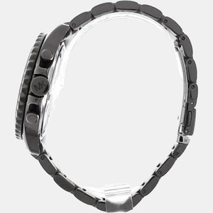 Everest Women Quartz Black Dial Chronograph Stainless Steel Watch MK6974