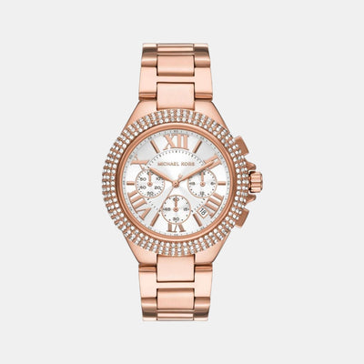Camille Women Quartz White Dial Chronograph Stainless Steel Watch MK6995