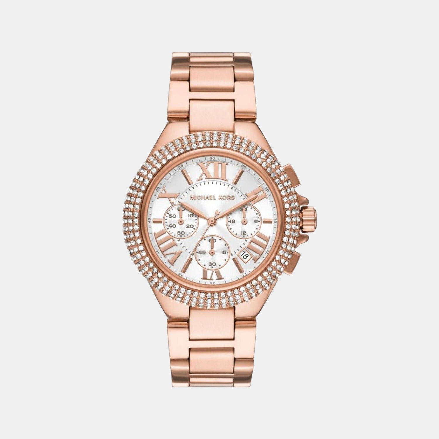 Camille Women Quartz White Dial Chronograph Stainless Steel Watch MK6995