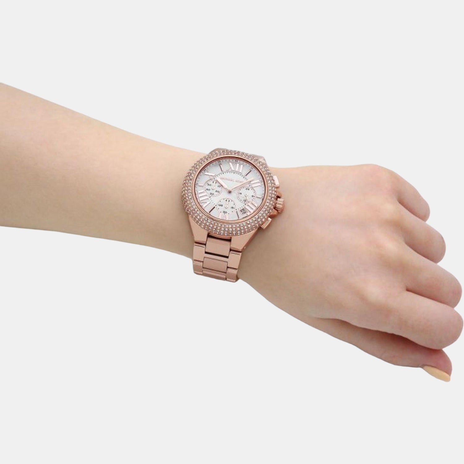 Camille Women Quartz White Dial Chronograph Stainless Steel Watch MK6995