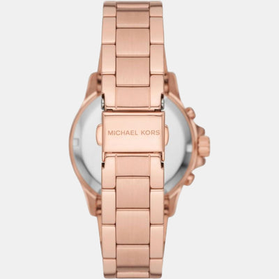 Everest Women Quartz White Dial Chronograph Stainless Steel Watch MK7213