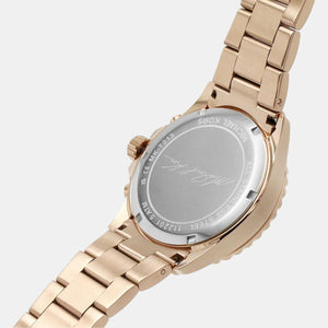 Everest Women Quartz White Dial Chronograph Stainless Steel Watch MK7213