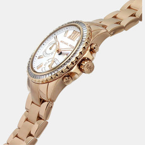 Everest Women Quartz White Dial Chronograph Stainless Steel Watch MK7213