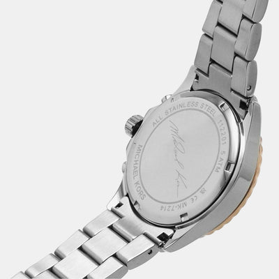 Everest Women Quartz White Dial Chronograph Stainless Steel Watch MK7214