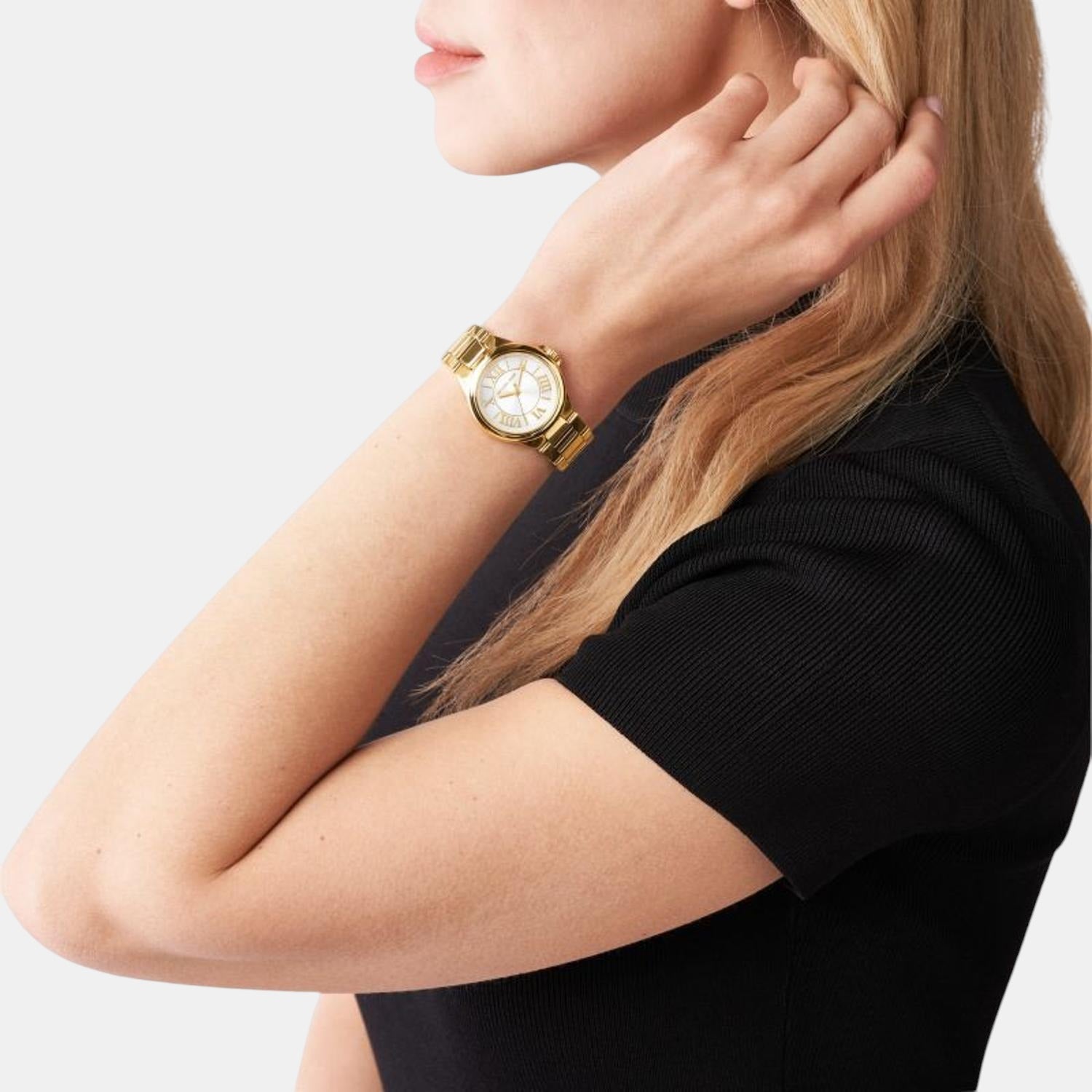 Camille Women Quartz White Dial Analog Stainless Steel Watch MK7255