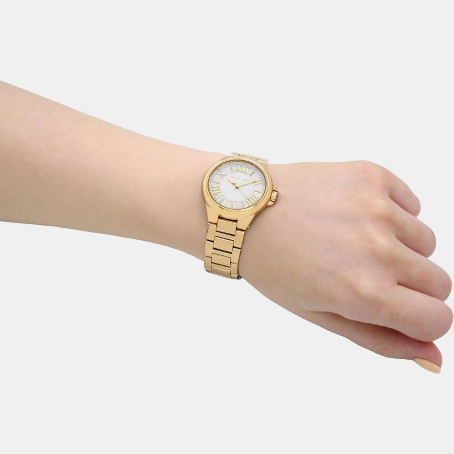 Camille Women Quartz White Dial Analog Stainless Steel Watch MK7255