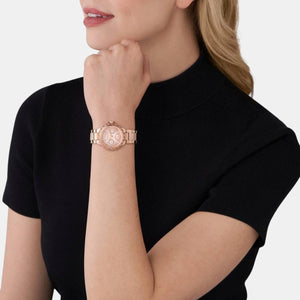 Camille Women Quartz Pink Dial Chronograph Stainless Steel Watch MK7273