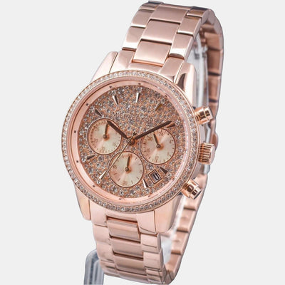 Bryant Women Quartz Rose Gold Dial Chronograph Stainless Steel Watch MK7302