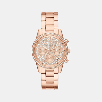 Bryant Women Quartz Rose Gold Dial Chronograph Stainless Steel Watch MK7302