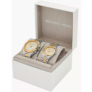Michael Kors Lennox Gold Pave Dial Dial Pair 33mm & 41mm MK7503SET