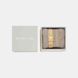 Emery Women Quartz Gold Dial Analog Stainless Steel Watch MK7510SET