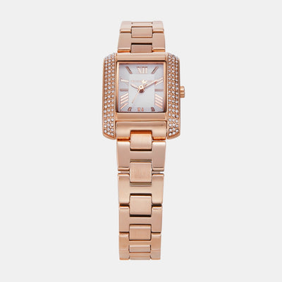 Emery Women Quartz White Dial Analog Stainless Steel Watch MK7512SET