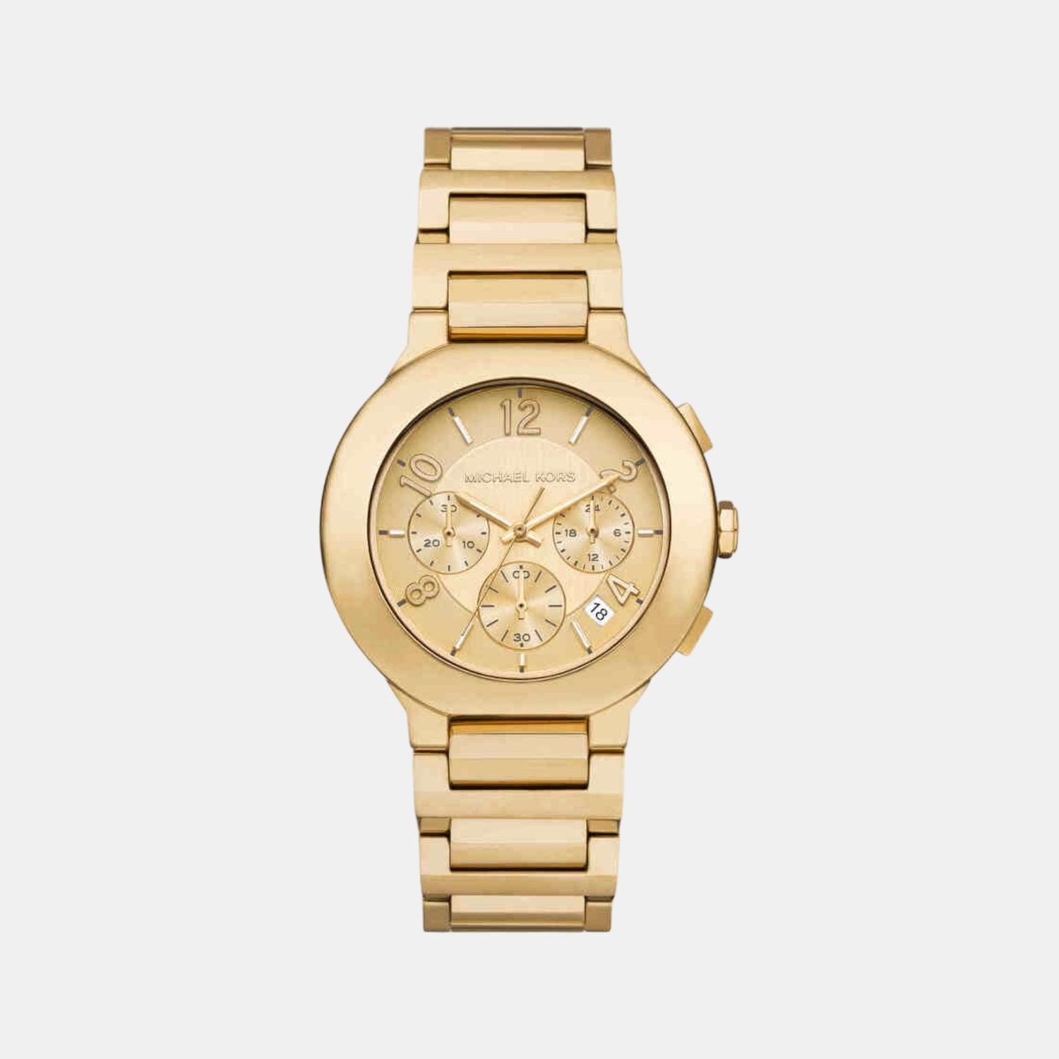 Gramercy Women Quartz Gold Dial Chronograph Stainless Steel Watch MK7520