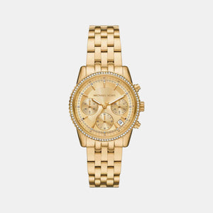 Bryant Women Quartz Gold Dial Analog Stainless Steel Watch MK7530