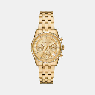 Bryant Women Quartz Gold Dial Analog Stainless Steel Watch MK7530