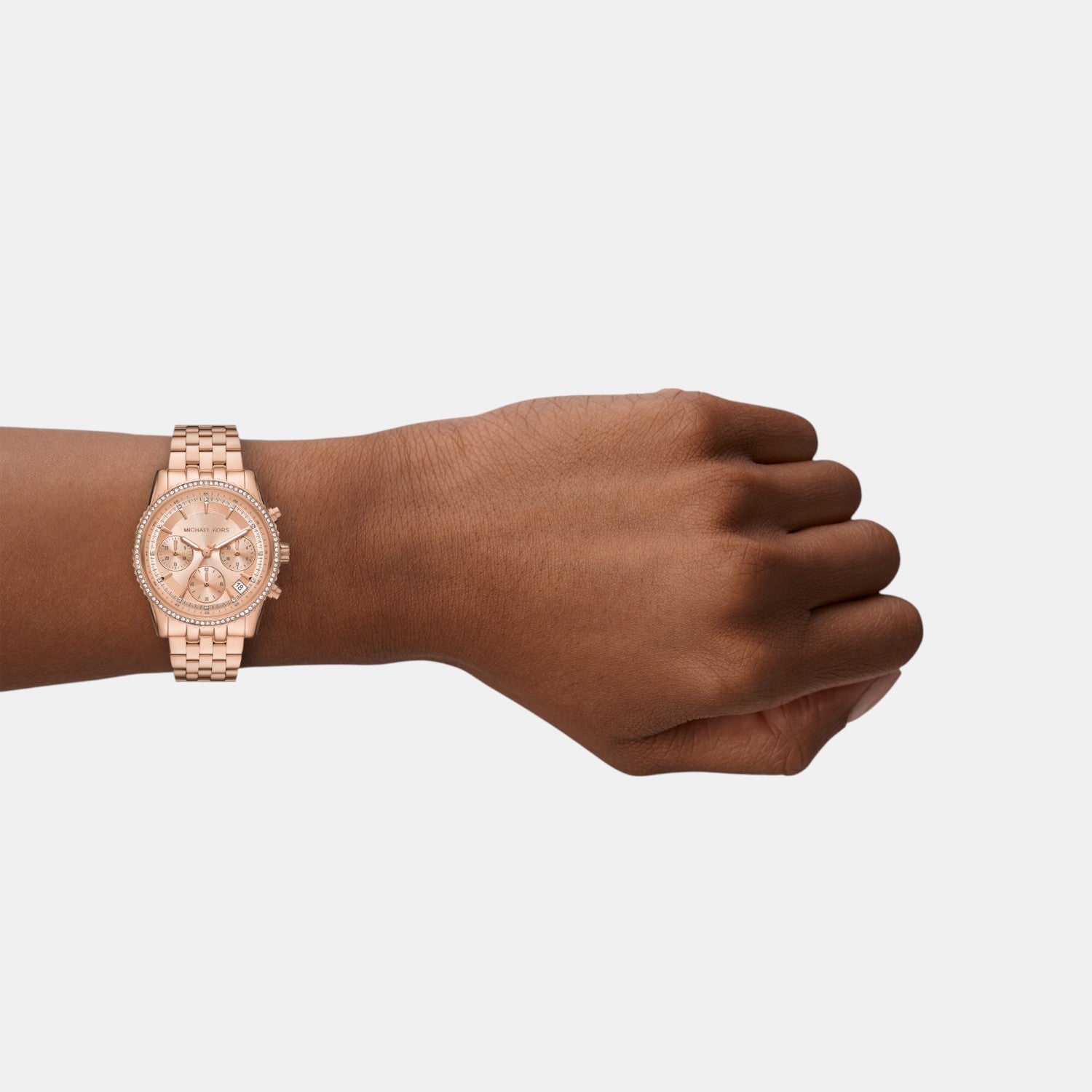 Bryant Women Quartz Rose Gold Dial Chronograph Stainless Steel Watch MK7531