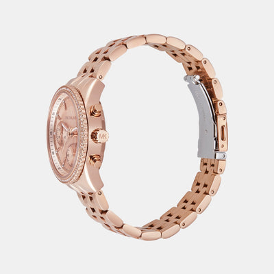 Bryant Women Quartz Rose Gold Dial Chronograph Stainless Steel Watch MK7531